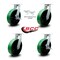 Service Caster 10 Inch Heavy Duty Green Poly on Cast Iron Caster Swivel Lock 2 Brakes SCC, 2PK SCC-KP92S1030-PUR-GB-BSL-2-SLB-2 - alternate 1
